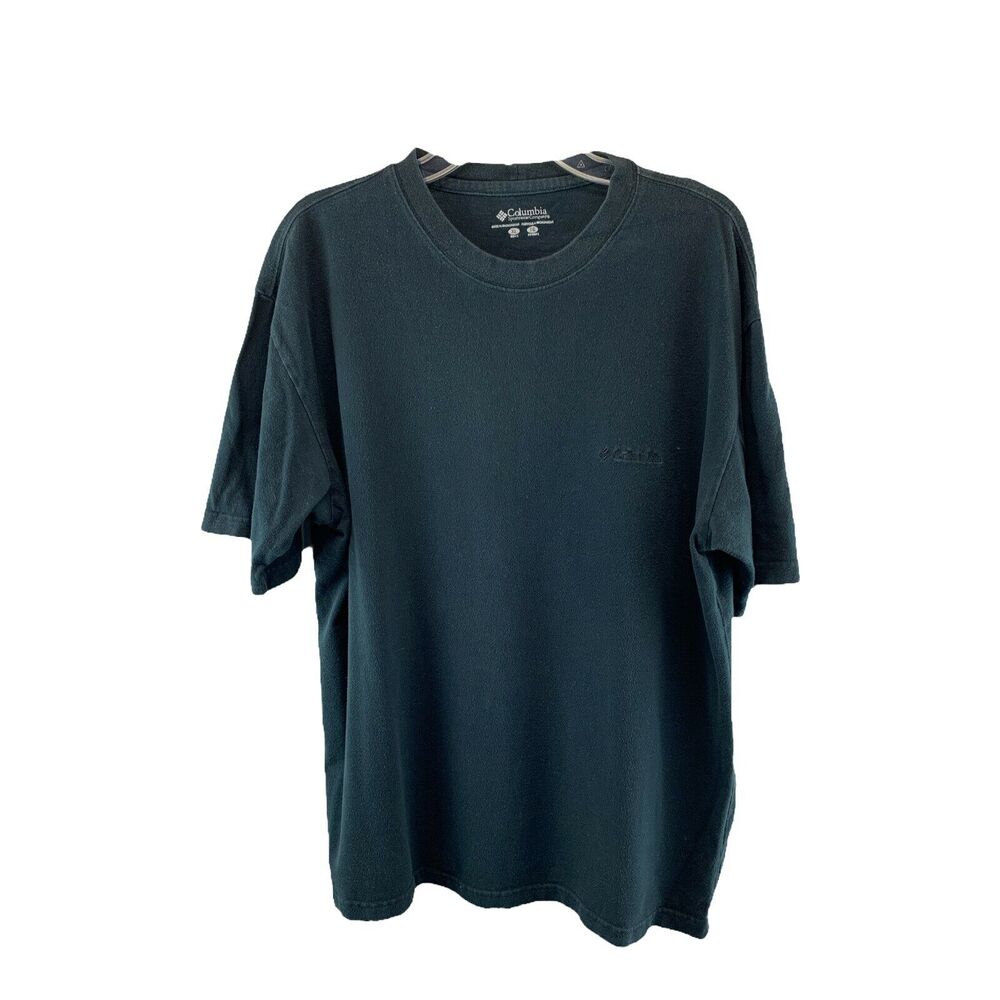 Columbia Mens T Shirt Size XL Black Crew Neck Short Sleeve Pullover Heavyweight